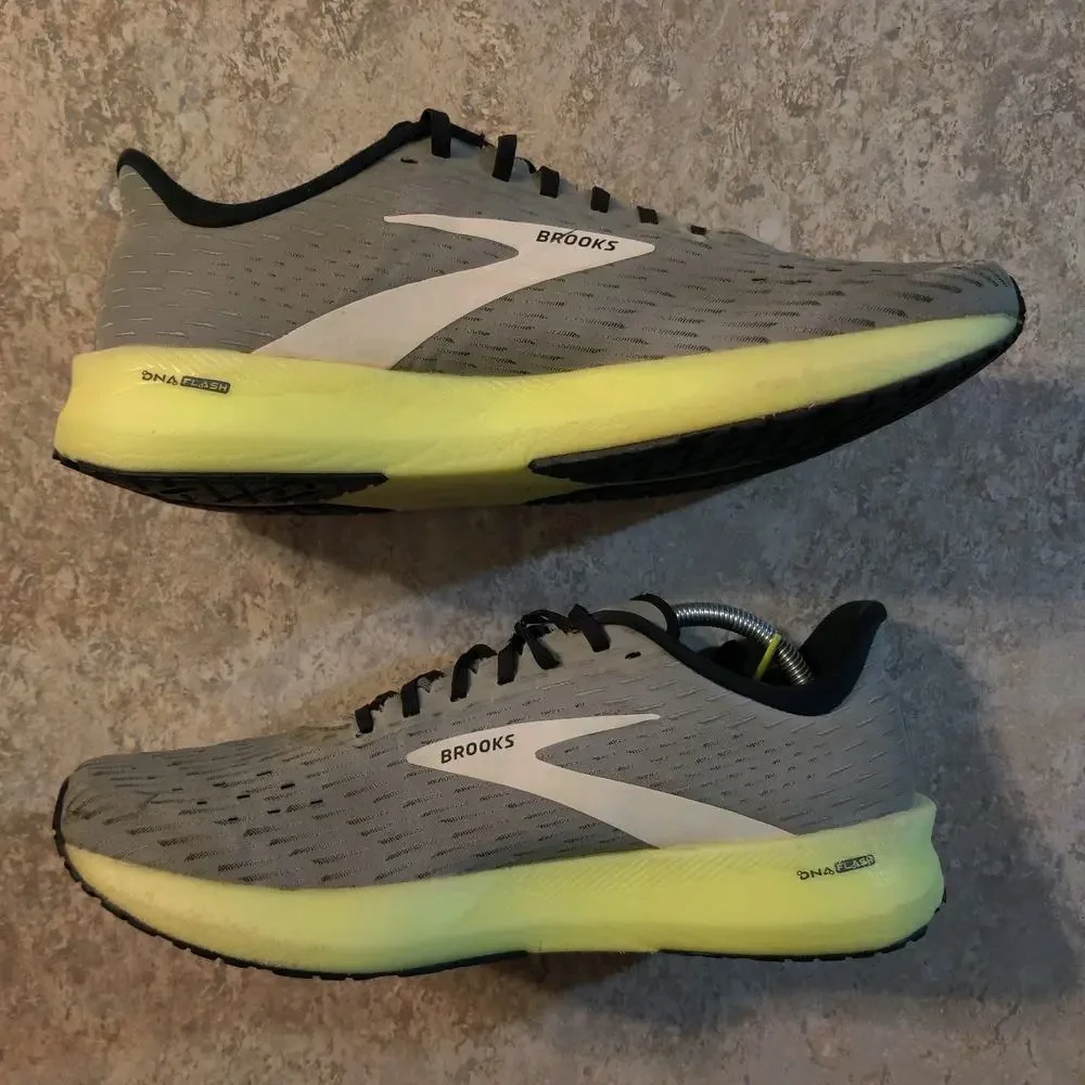 Brooks Shoes Mens 11.5 Hyperion Tempo Gray Green Running Sneakers * No Insoles *